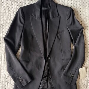 Zara Black Blazer with Notched Lapel